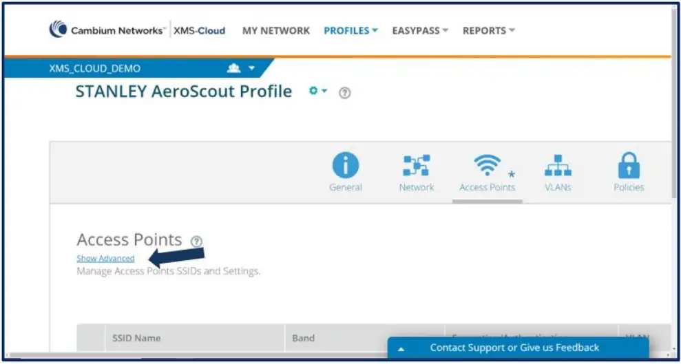 Cambium Networks Cambium-AeroScout Healthcare Solution Configuration - Shared Settings