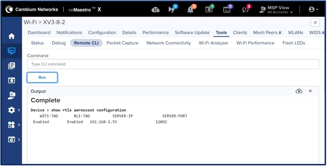Cambium Networks Cambium-AeroScout Healthcare Solution Configuration - commands on the AP