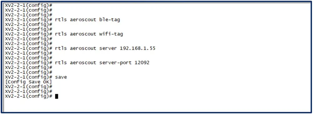 Cambium Networks Cambium-AeroScout Healthcare Solution Configuration - sample configuration