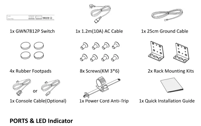 GRANDSTREAM GWN7812P Enterprise Layer 3 Managed Network Switch