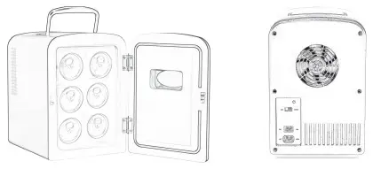 FRIGIDAIRE EFMIS121 RED 6 Can Mini Fridge - Fig