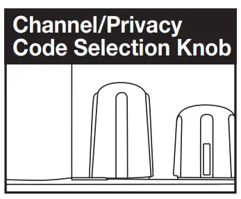 Channel/Privacy Code Selection Knob