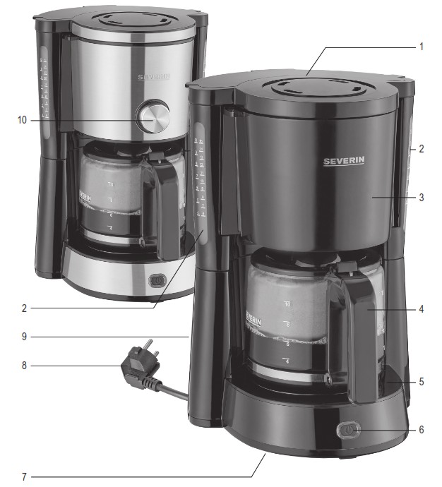 SEVERIN KA 4820 KA 4821 KA 4825 Filter Coffee Maker - overview 1