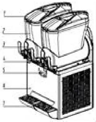 VEVOR X 150 Slush Machine - Main Parts