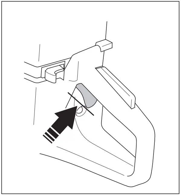 Husqvarna K 770 Dry Cut K 770 Dry Cut OilGuard - trigger lockout1