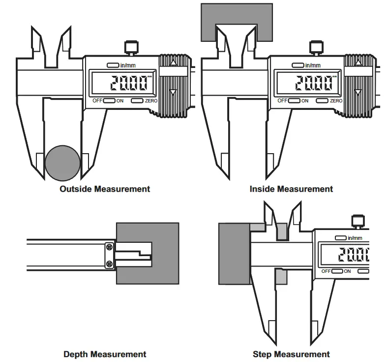 PITTSBURGH 63711 6 Inch Digital Caliper - Instructions