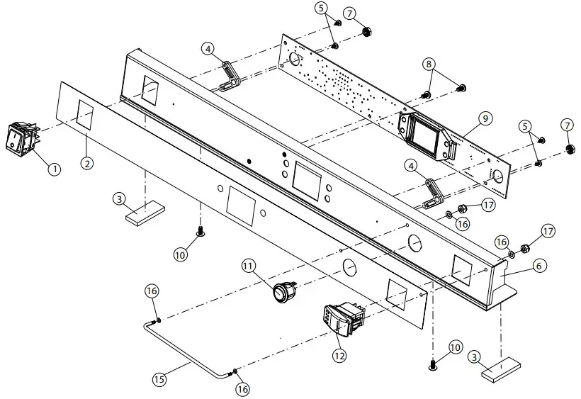 CMA DISHMACHINES UC65e M3 High Temperature Undercounter Dishwasher - Control Panel