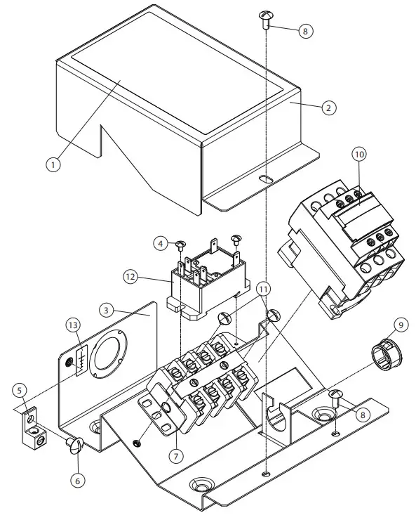 CMA DISHMACHINES UC65e M3 High Temperature Undercounter Dishwasher - Power Wiring Box