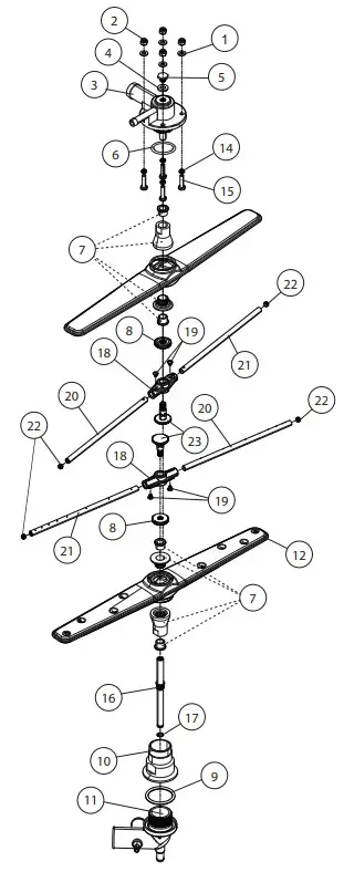 CMA DISHMACHINES UC65e M3 High Temperature Undercounter Dishwasher - Spray Assemblies