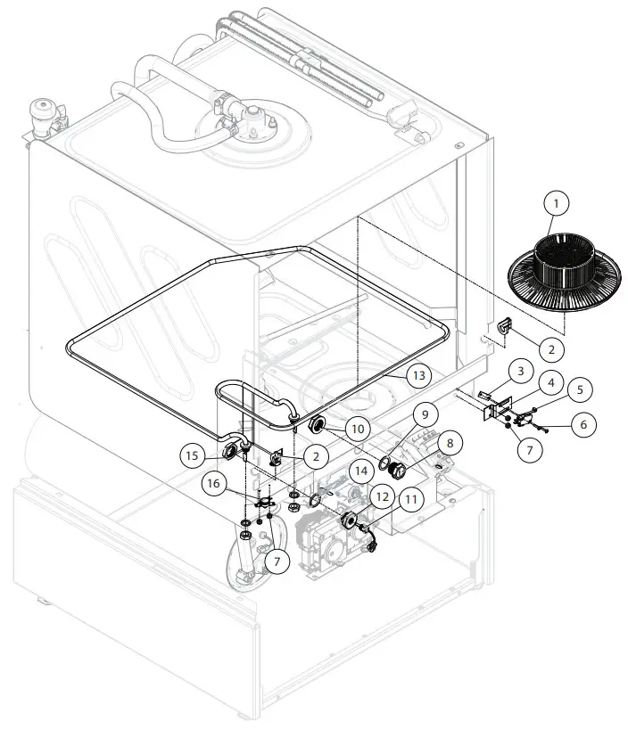 CMA DISHMACHINES UC65e M3 High Temperature Undercounter Dishwasher - Upper Tank