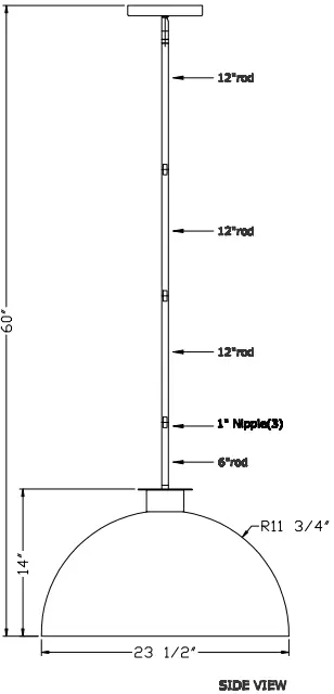 CRYSTORAMA GIG-815-BK-AG Gigi 1-Light Black + Aged Brass Pendant-FIG1