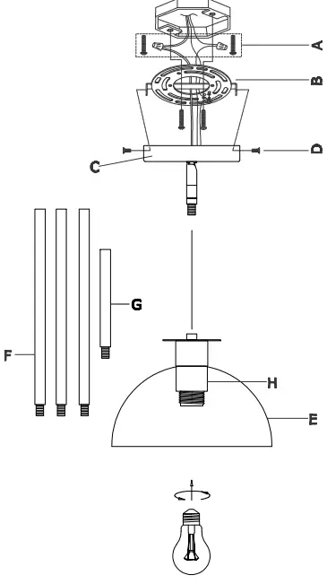 CRYSTORAMA GIG-815-BK-AG Gigi 1-Light Black + Aged Brass Pendant-FIG4