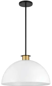 CRYSTORAMA GIG-815-BK-AG Gigi 1-Light Black + Aged Brass Pendant-PRODUCT