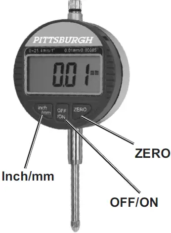 PITTSBURGH 63613 1 Inch Digital Indicator 01