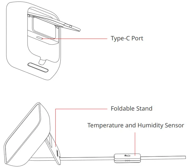 SwitchBot W3202100 Hub 2 Thermometer Hygrometer - List of Components 1