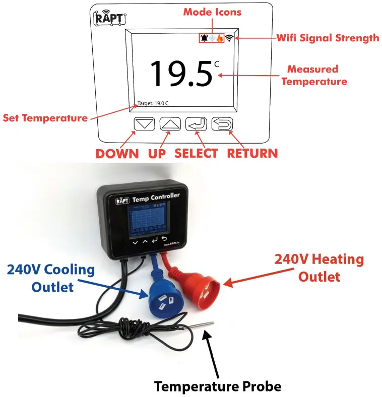 KegLand KL22927 RAPT Temperature Controller - Graph Disabled