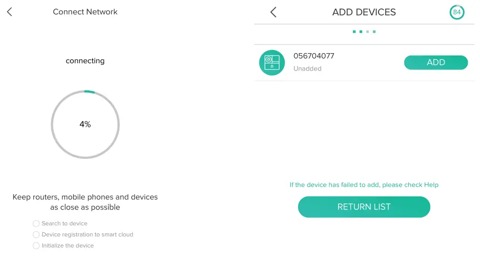 Registration process