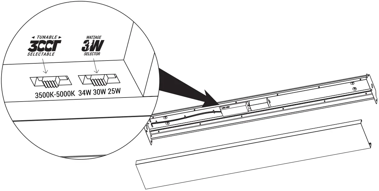 PORTOR LIGHTING PT WA2 4F7I 3CP 4 Inch LED Economy Slim Wraparound Luminaire - FIELD ADJUSTABLE