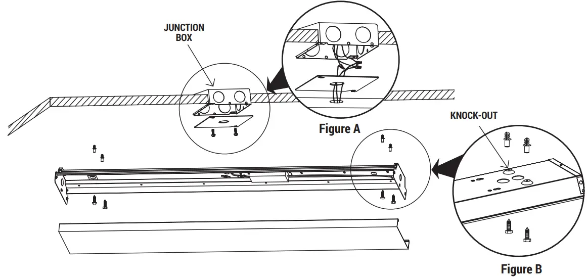 PORTOR LIGHTING PT WA2 4F7I 3CP 4 Inch LED Economy Slim Wraparound Luminaire - SURFACE MOUNTING