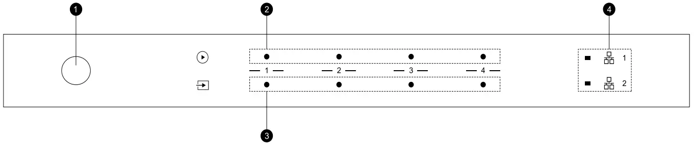 RAKOIT H400 Network 4 Zone Pre Amplifier - Font Panel