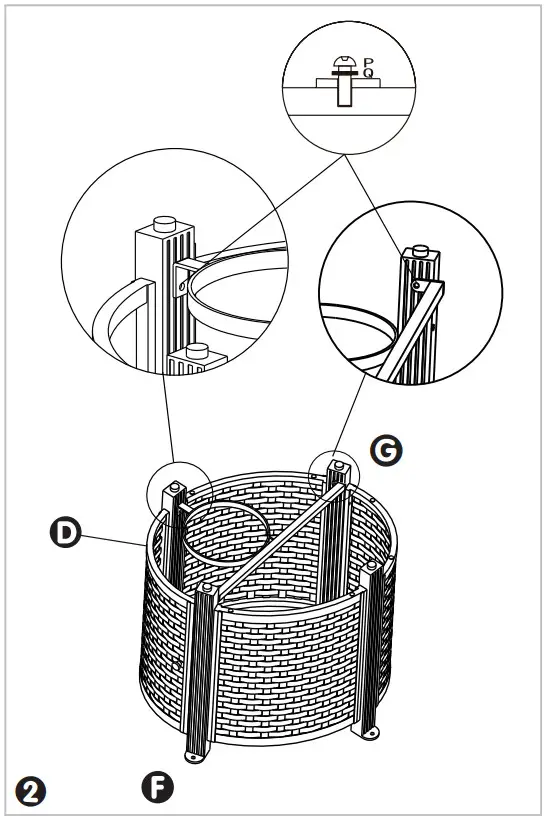 Fire Sense 63696 Davis Oval Aluminum LPG Fire Pit - ASSEMBLY 1