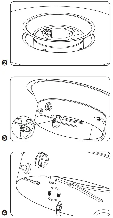 Fire Sense 63696 Davis Oval Aluminum LPG Fire Pit - NATURAL GAS