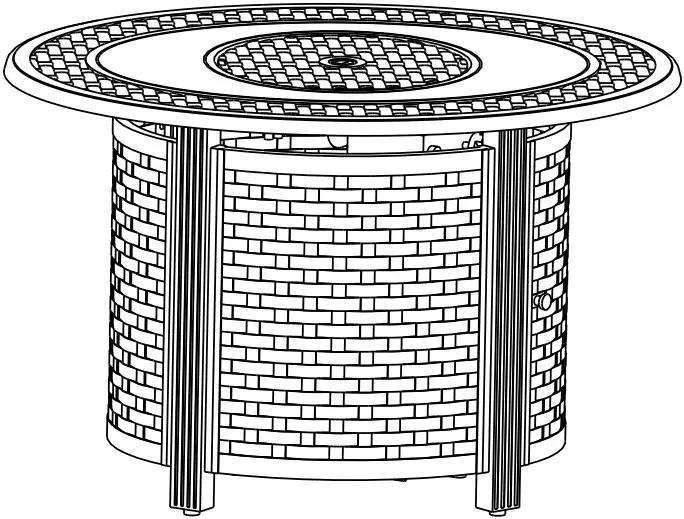 Fire Sense 63696 Davis Oval Aluminum LPG Fire Pit
