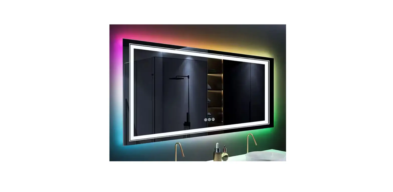 Wisfor Kc-jj1822-us Large Square Frameless Anti Fog 11 Color Rgb Backlit Front Lighted Wall User Manual