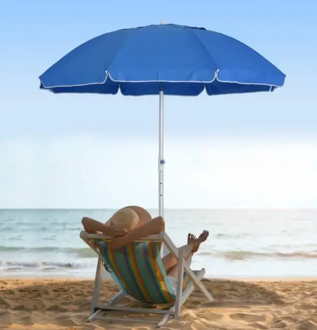 Outsunny 84D-092 Adjustable Beach Umbrella