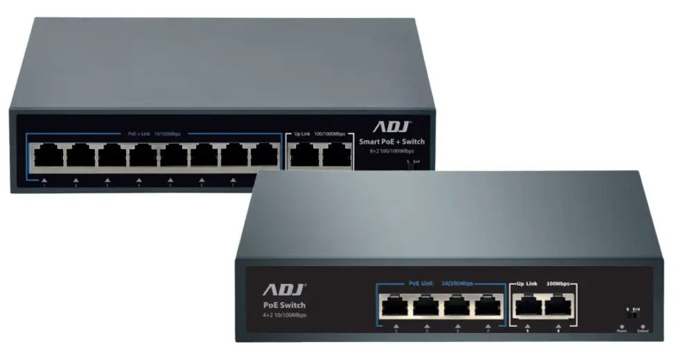 ADJ 710-00091 Switch 4 8 Porte POE 2 Porte Uplink