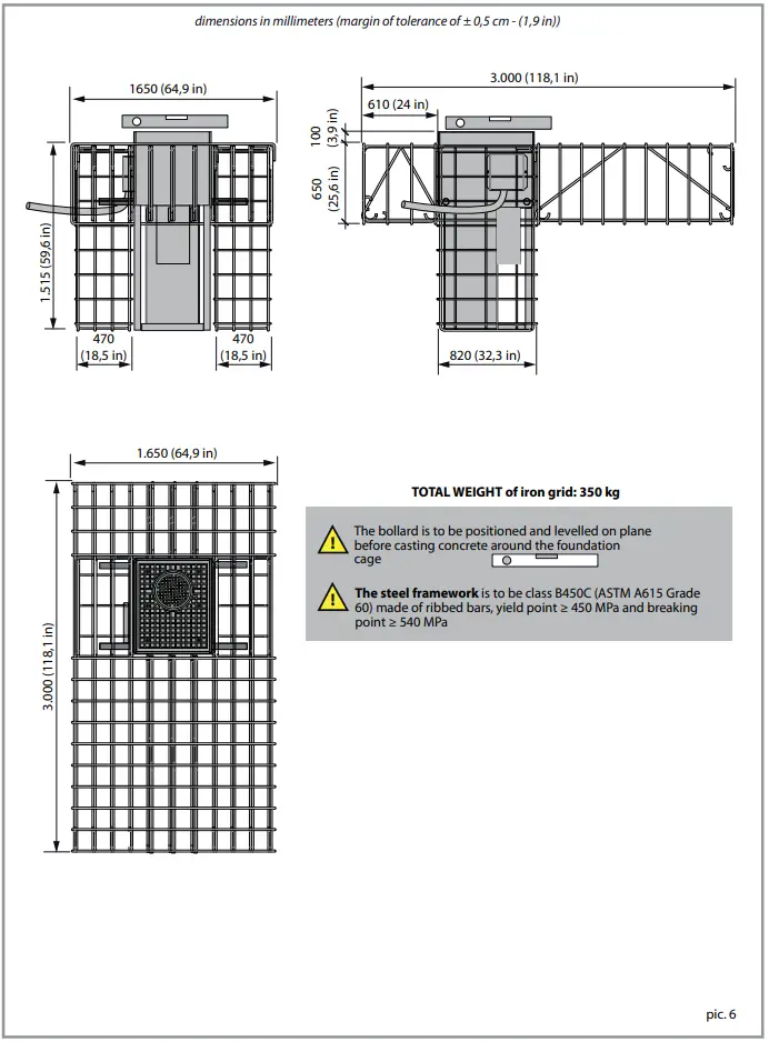 Inserting The Bollard Into Its Seat