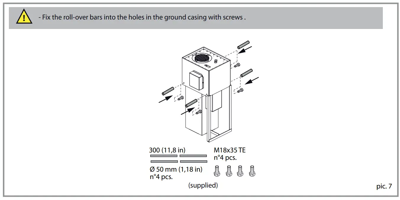 Inserting The Bollard Into Its Seat