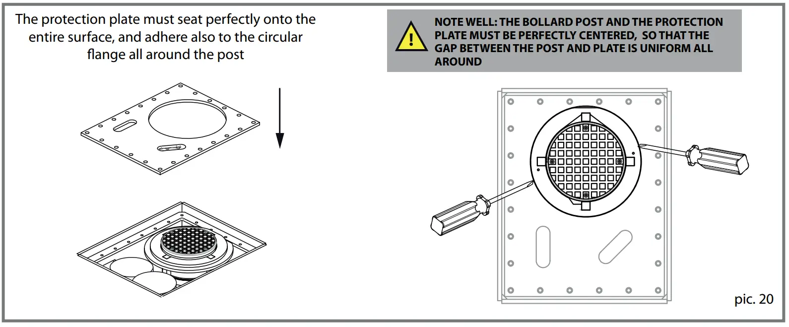 Fixing The Bollard Top Plates