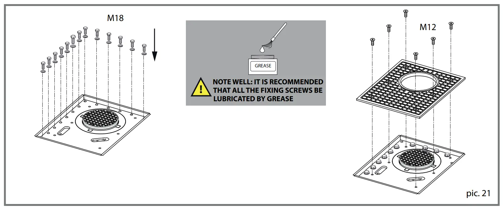 Fixing The Bollard Top Plates