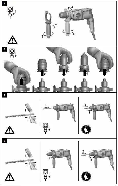 HILTI TE 2 Corded SDS Plus Rotary Hammer - fig 1