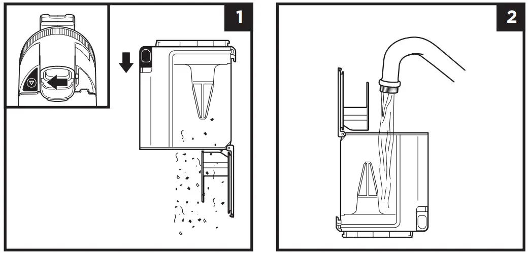 Shark IZ800 Series Clean Sense Iq Cordless Multiflex Vacuum - DUST CUP 1