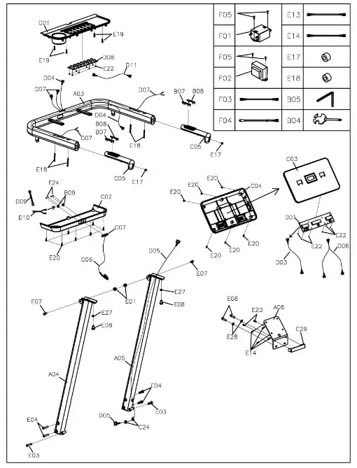 TD1340A ProRunner X2 Slimline Treadmill - EXPLODED 6
