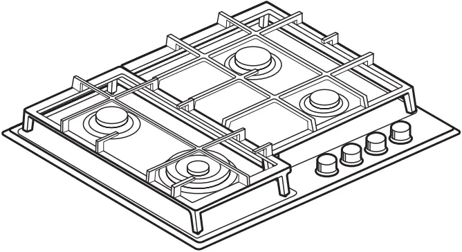 IKEA 205.234.23 SKÅLAN Gas Hob A0