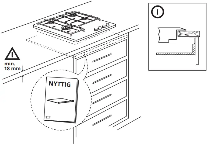 IKEA 205.234.23 SKÅLAN Gas Hob C12