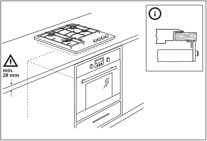 IKEA 205.234.23 SKÅLAN Gas Hob C13