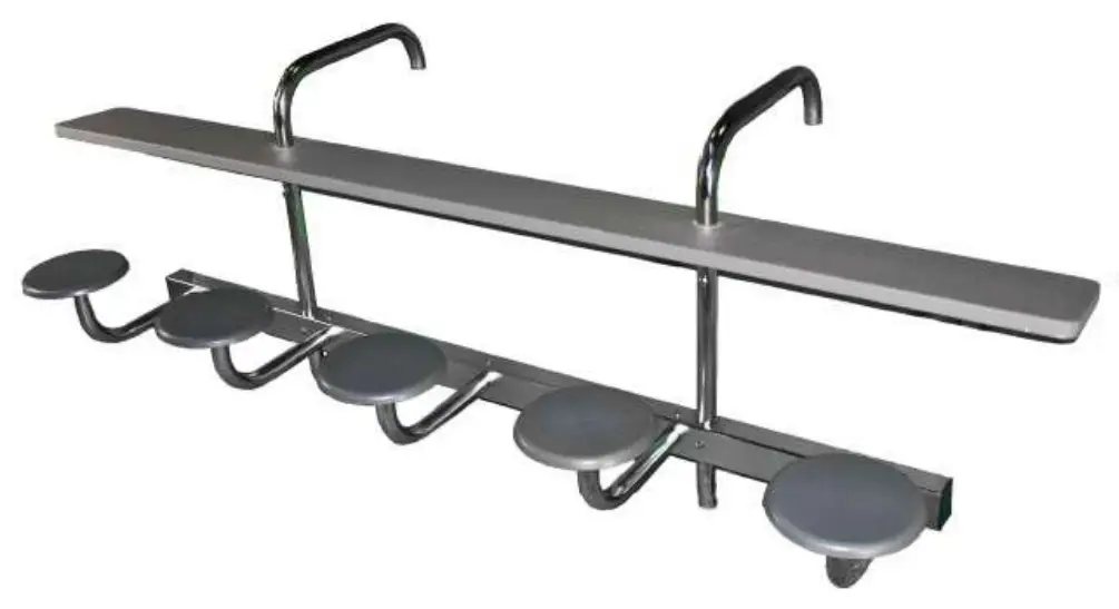 GLOBAL POOL PRODUCTS GPPOTE-5ST-CV-S 5-Seat Swim-Up Bar Top