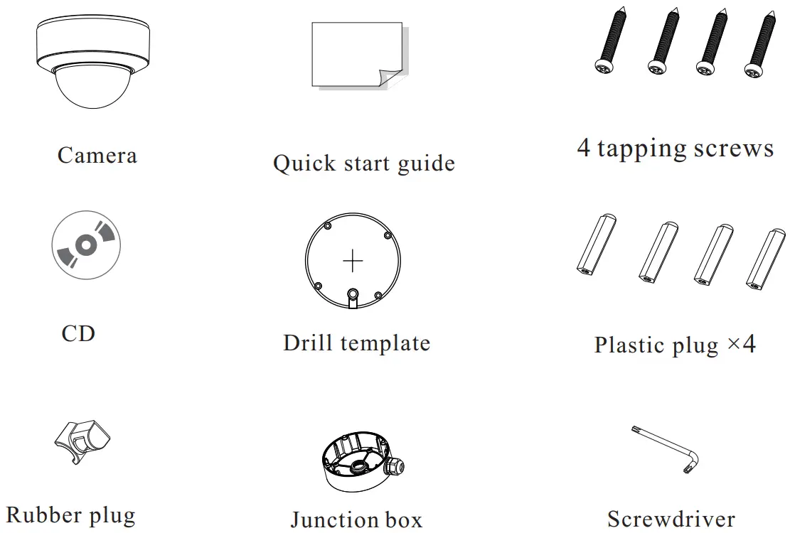 speco technologies O8D8 8MP Outdoor Network Dome Camera - Package