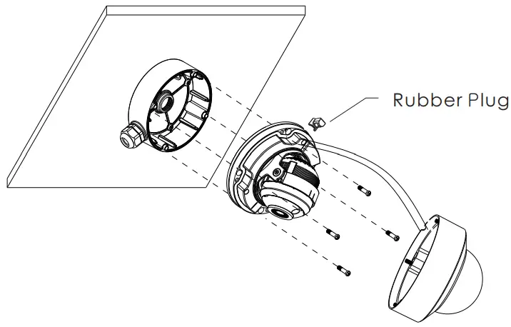 speco technologies O8D8 8MP Outdoor Network Dome Camera - Rubber Plug