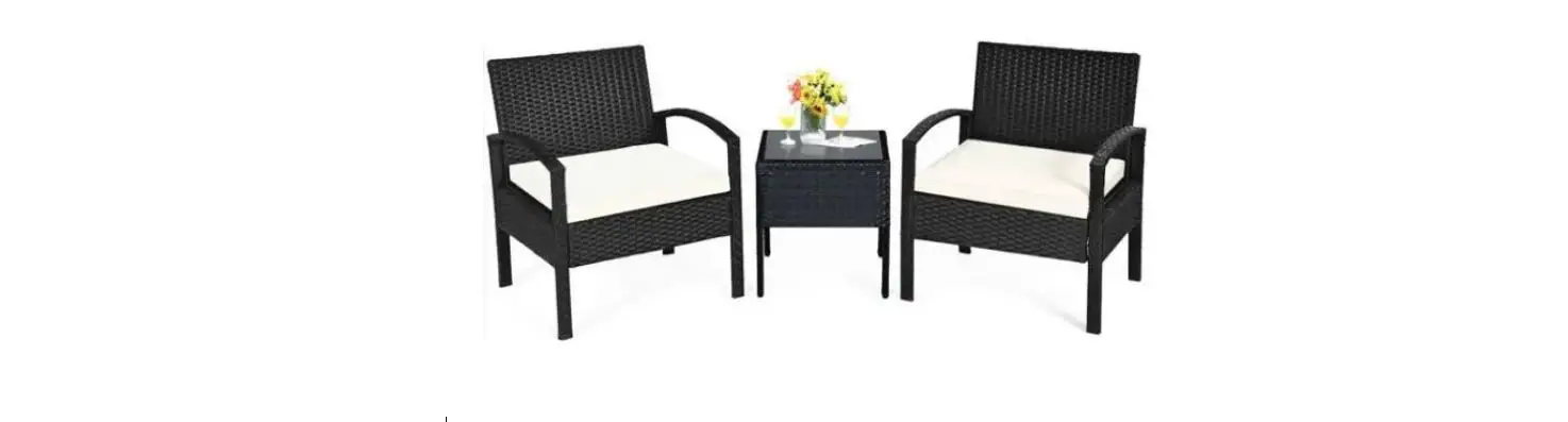 Patiojoy Hw68640-13 3 Pieces Patio Set Outdoor Wicker Rattan Furniture With Cushions Instruction Manual