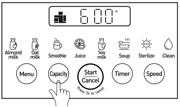 Joyoung L12 Y521 US01 Hands Free Washing Blender Mixeur Automatique - Capacity Function