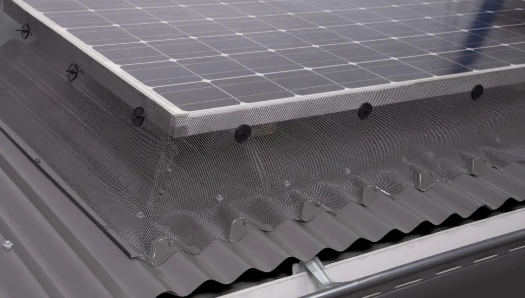 Blue Mountain Solar Panel Mesh Kits Aluminium Mesh Corrugated Roof