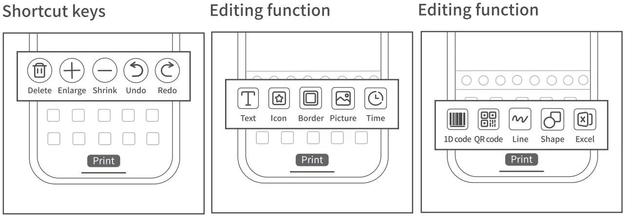 Phomemo D35 Wireless Bluetooth Labels Maker Portable Mini Label Printer - Creation Mode Setting 2