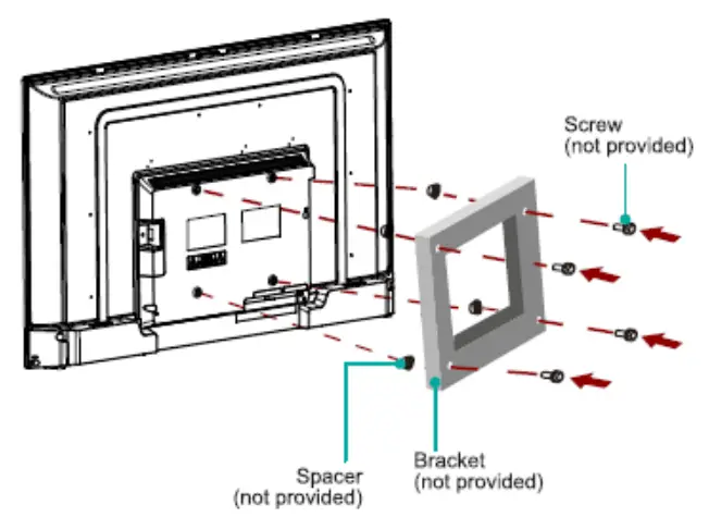 RCA RHORU4309 43 Inch 4K UHD ROKU SMART TV - Mount Bracket