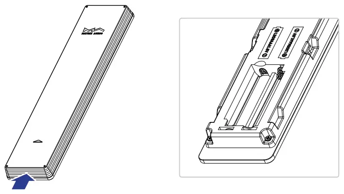 Matrix Audio element X2 Music Streamer - battery holder