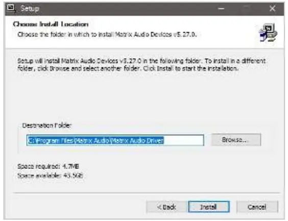 Matrix Audio element X2 Music Streamer - driver installation 1
